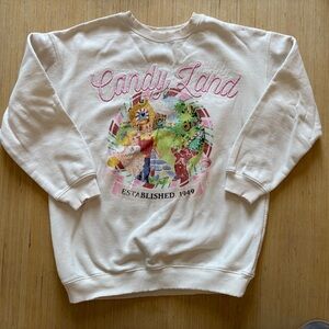 Candy Land Hasbro Womens Size Medium Crewneck Sweatshirt Embroidered Graphic